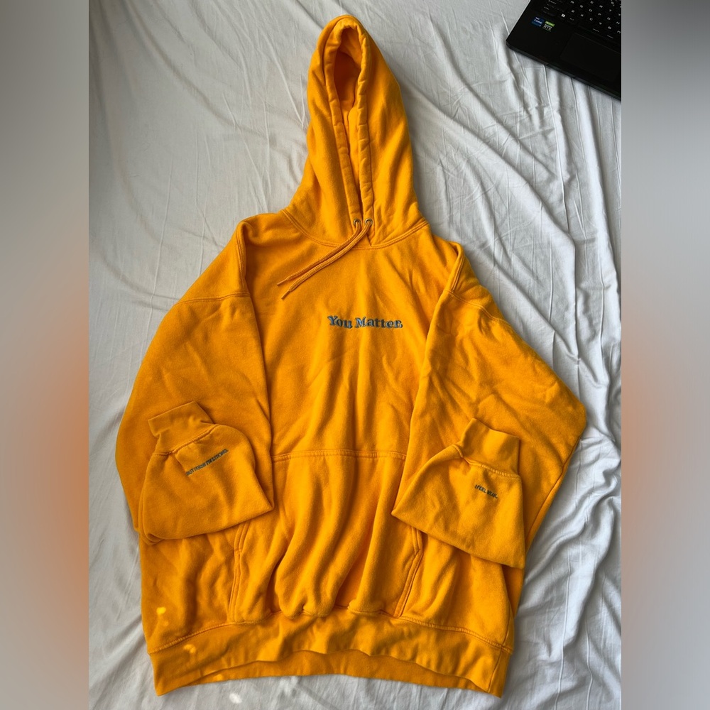 Demetrius Harmon “You Matter” Hoodie in Gold, Size XL (regular fit)